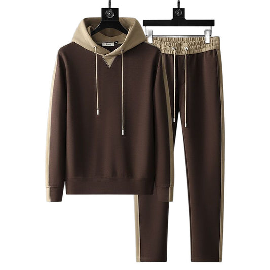 Men's Fleece-Lined Hooded Tracksuit Set
