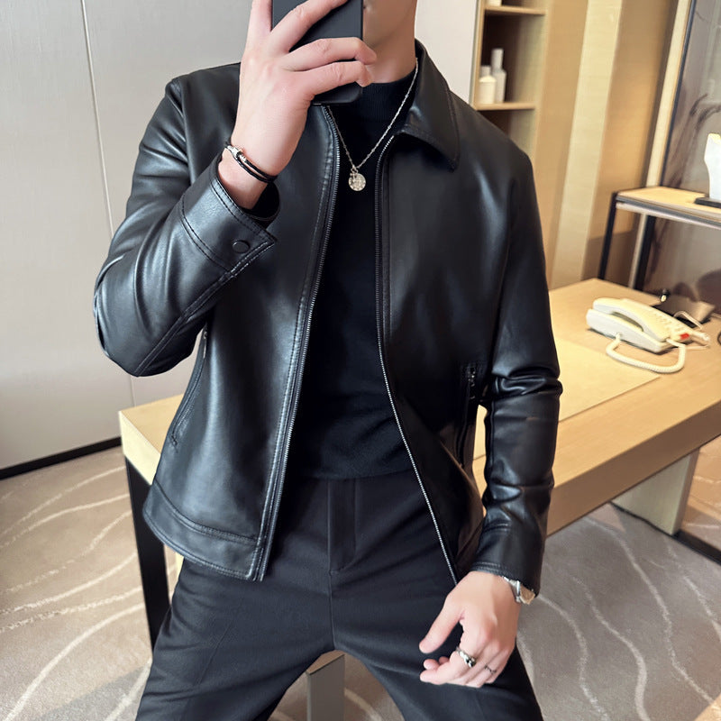 Pu Leather Jacket Men