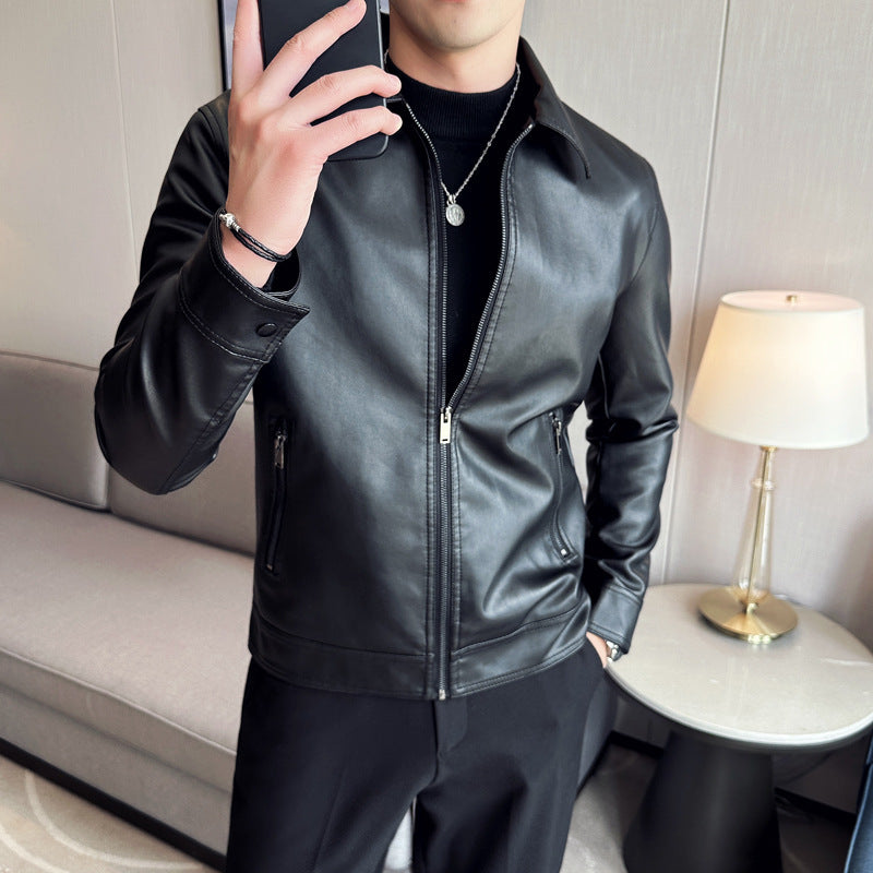 Pu Leather Jacket Men